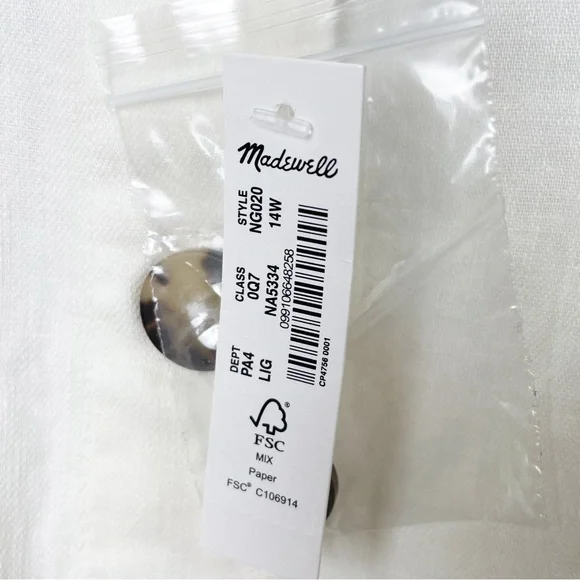 Madewell White Button-Front Mini Dress - Picture 10 of 14